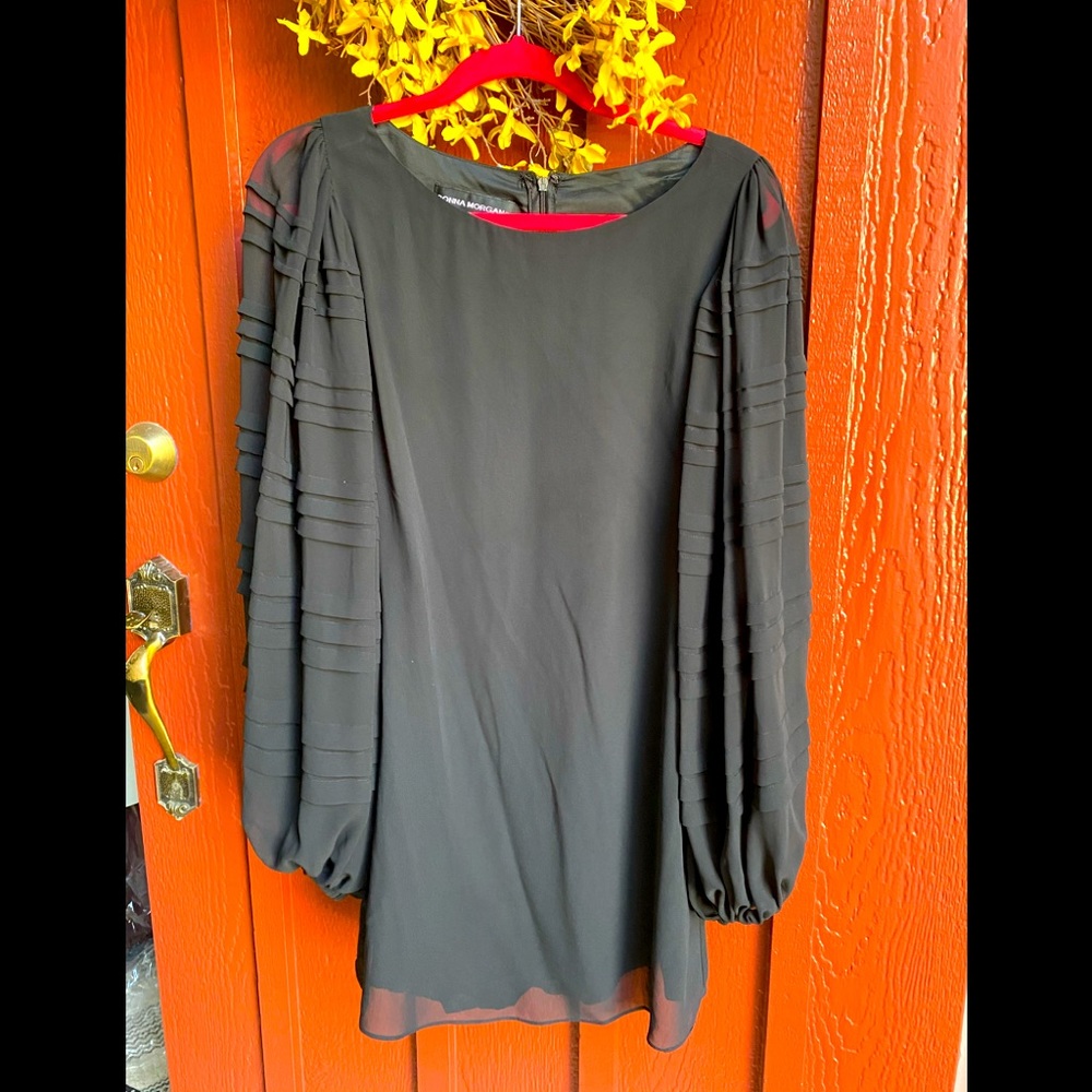 Donna Morgan Cocktail Black Dress 🌿D1